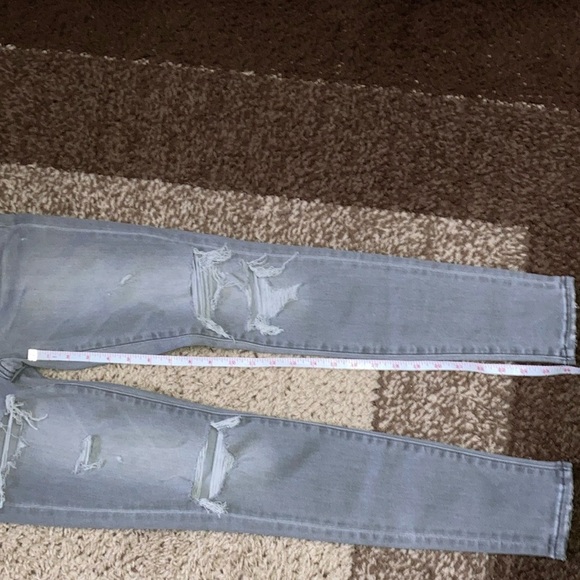American Eagle Outfitters Gray Skinny Distressed Jeans - Picture 14 of 15